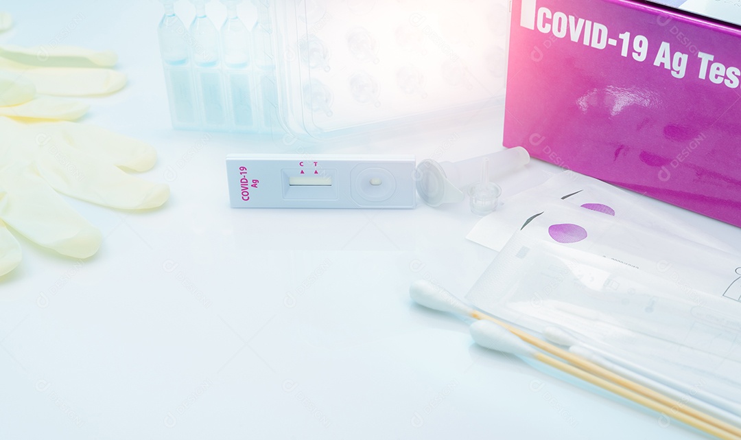 Autoteste de antígeno Covid 19 para swab nasal. Kit de teste de antígeno para uso doméstico para detecção de infecção por coronavírus