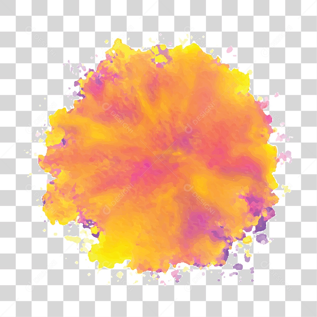 Splash de Tintas Cores Formas PNG Transparente