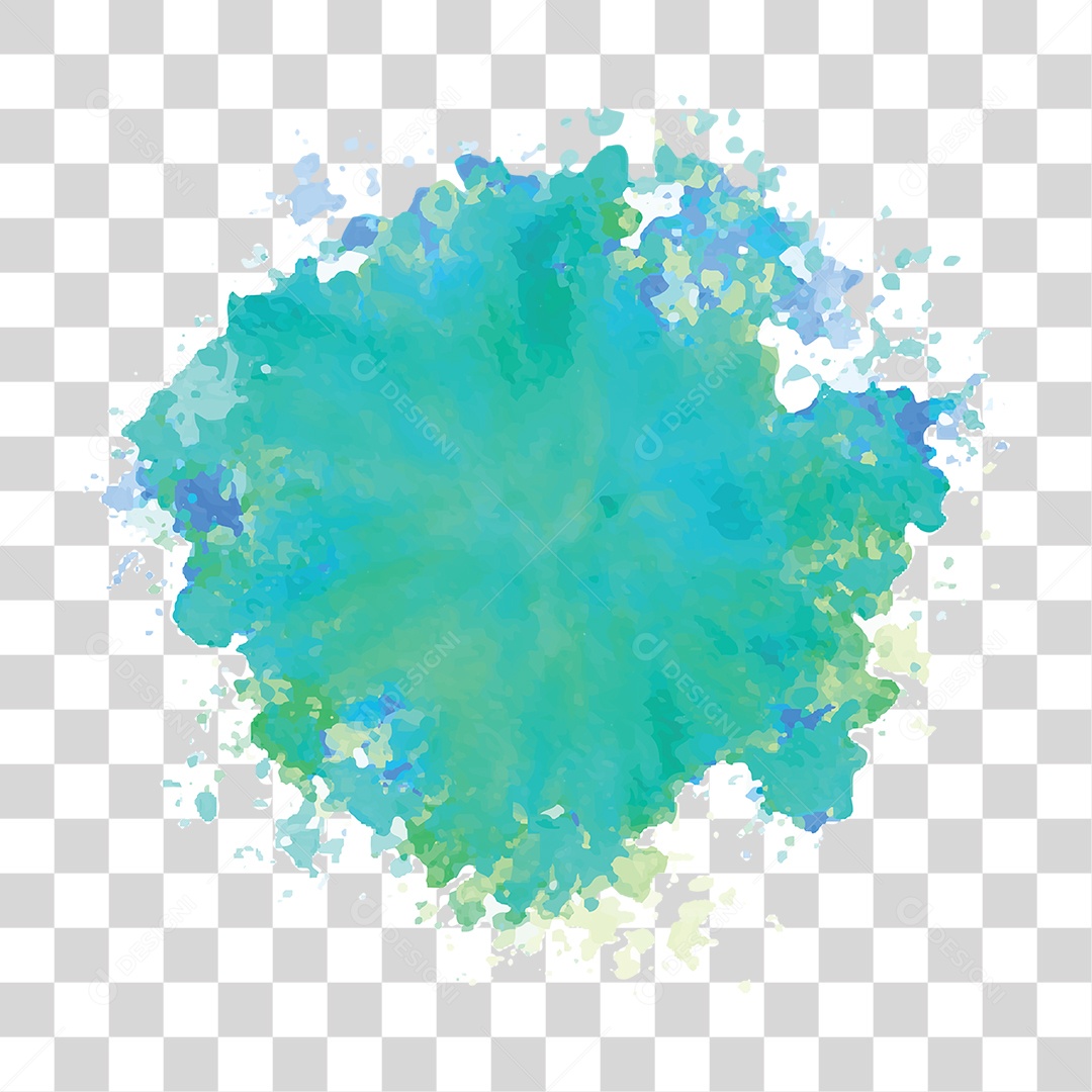 Splash de Tintas Cores Formas PNG Transparente