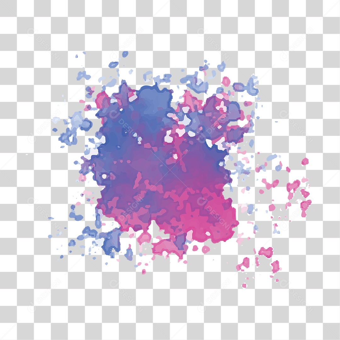 Splash de Tintas Cores Formas PNG Transparente