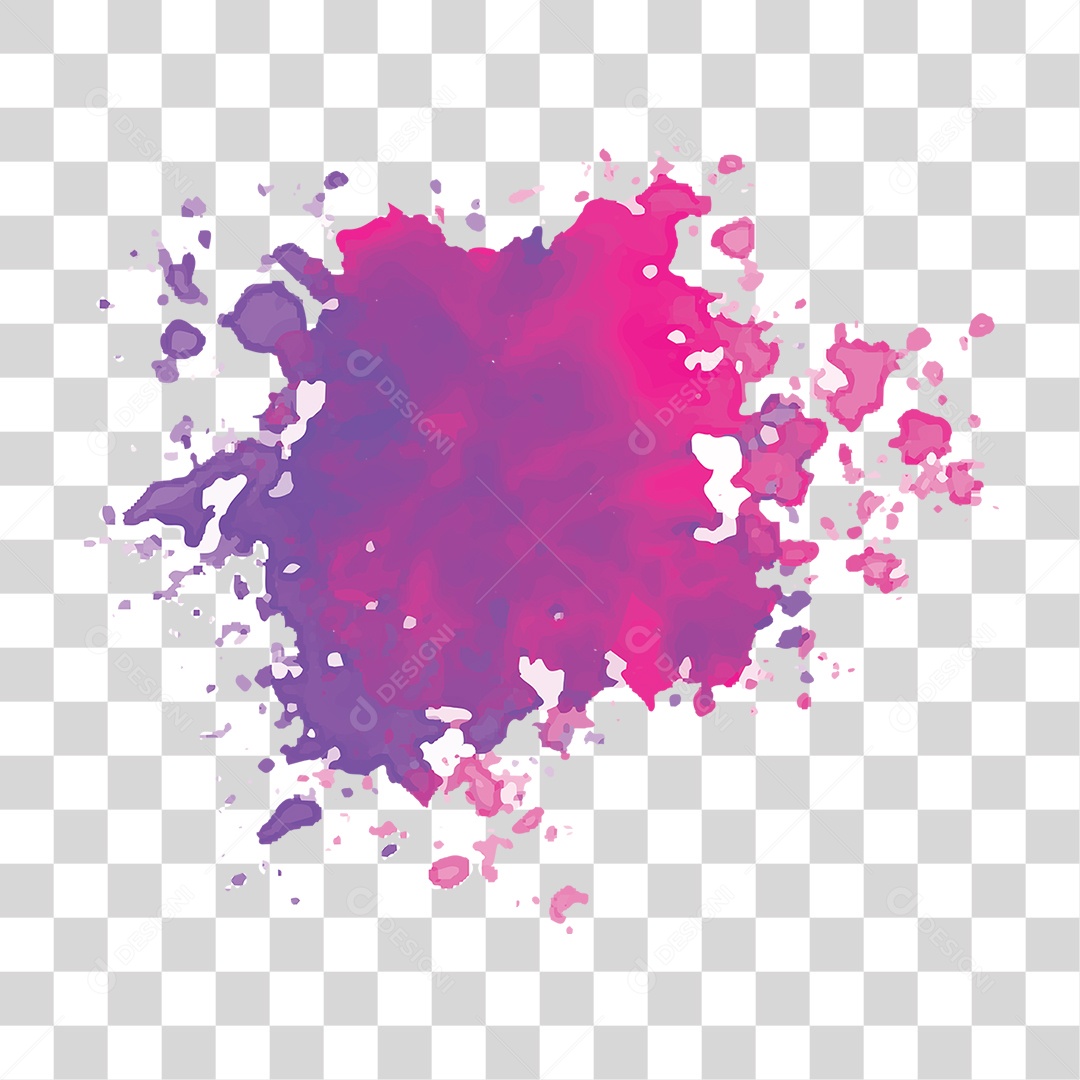 Splash de Tintas Cores Formas PNG Transparente