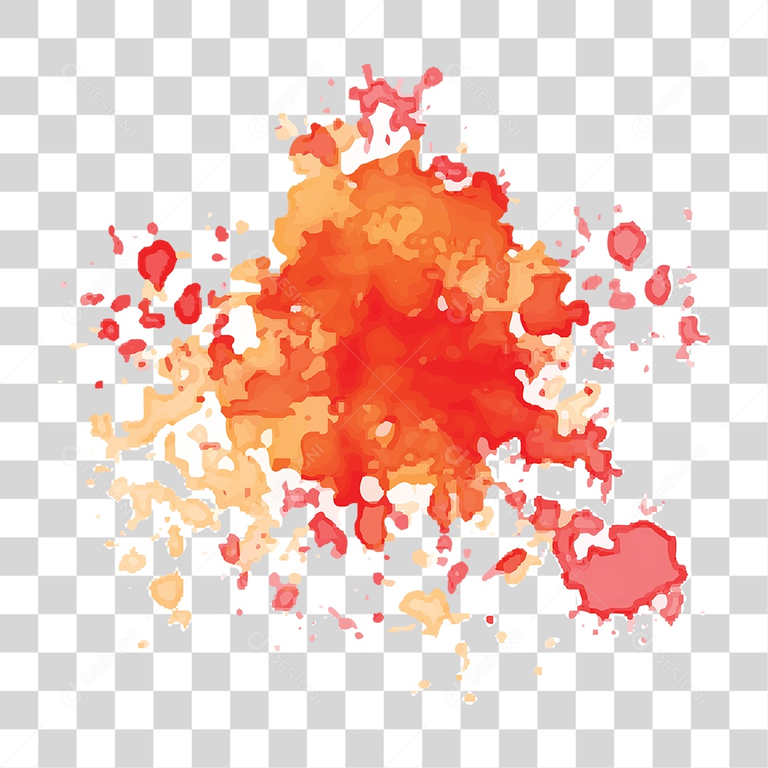 Splash de Tintas Cores Formas PNG Transparente