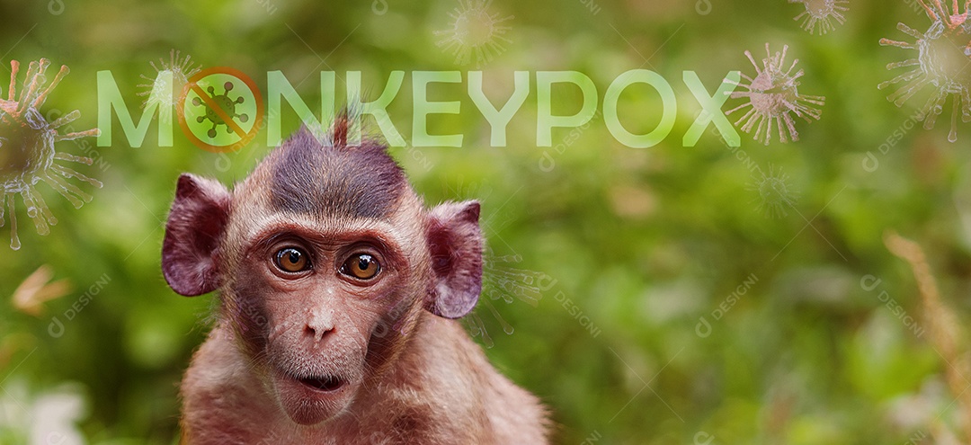 Conceito de surto de Monkeypox. Monkeypox é causada pelo vírus monkeypox. Monkeypox é uma doença zoonótica viral