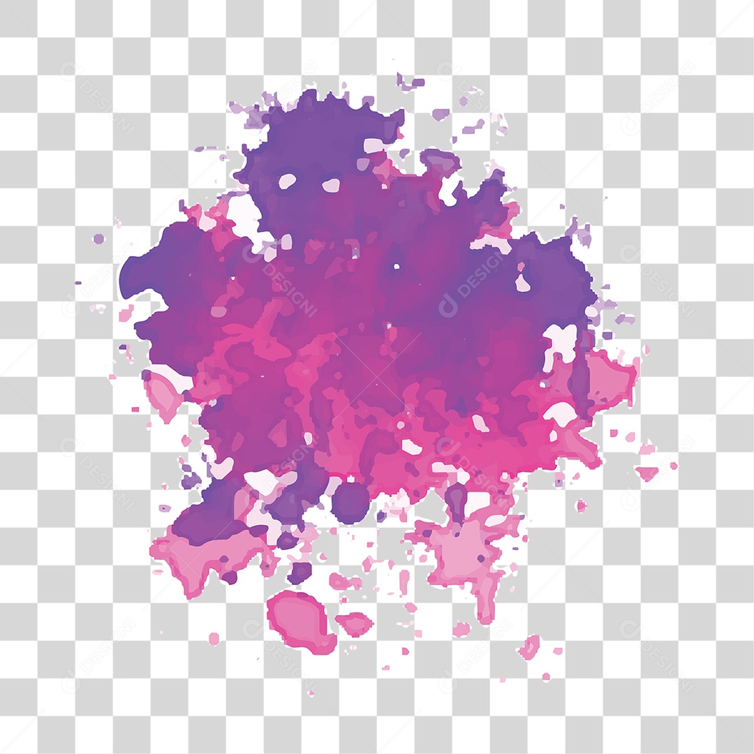 Splash de Tintas Cores Formas PNG Transparente