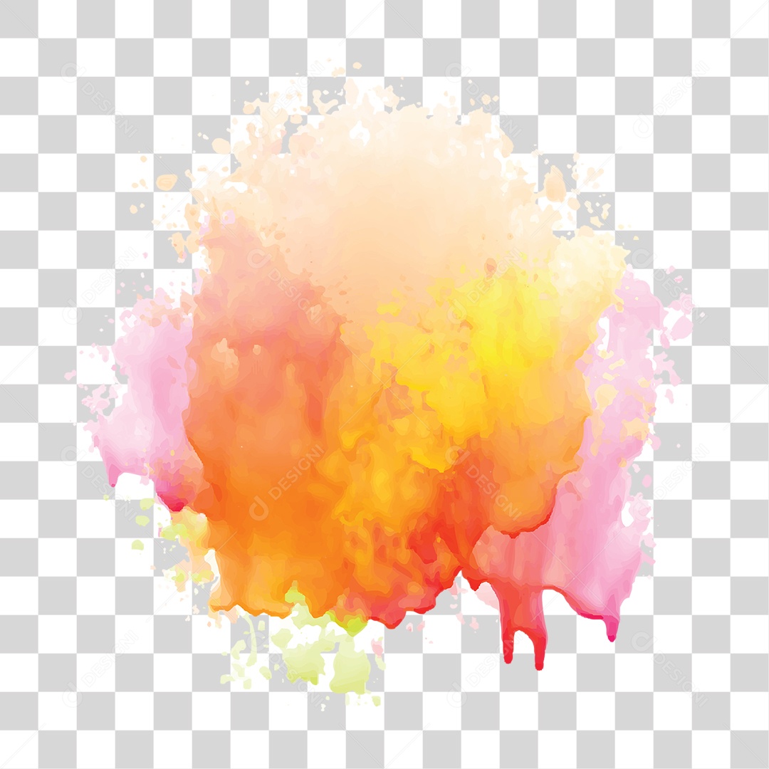 Splash de Tintas Cores Formas PNG Transparente