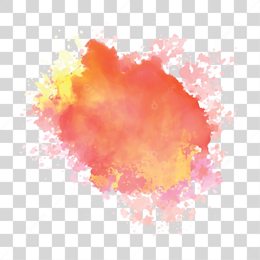 Splash de Tintas Cores Formas PNG Transparente