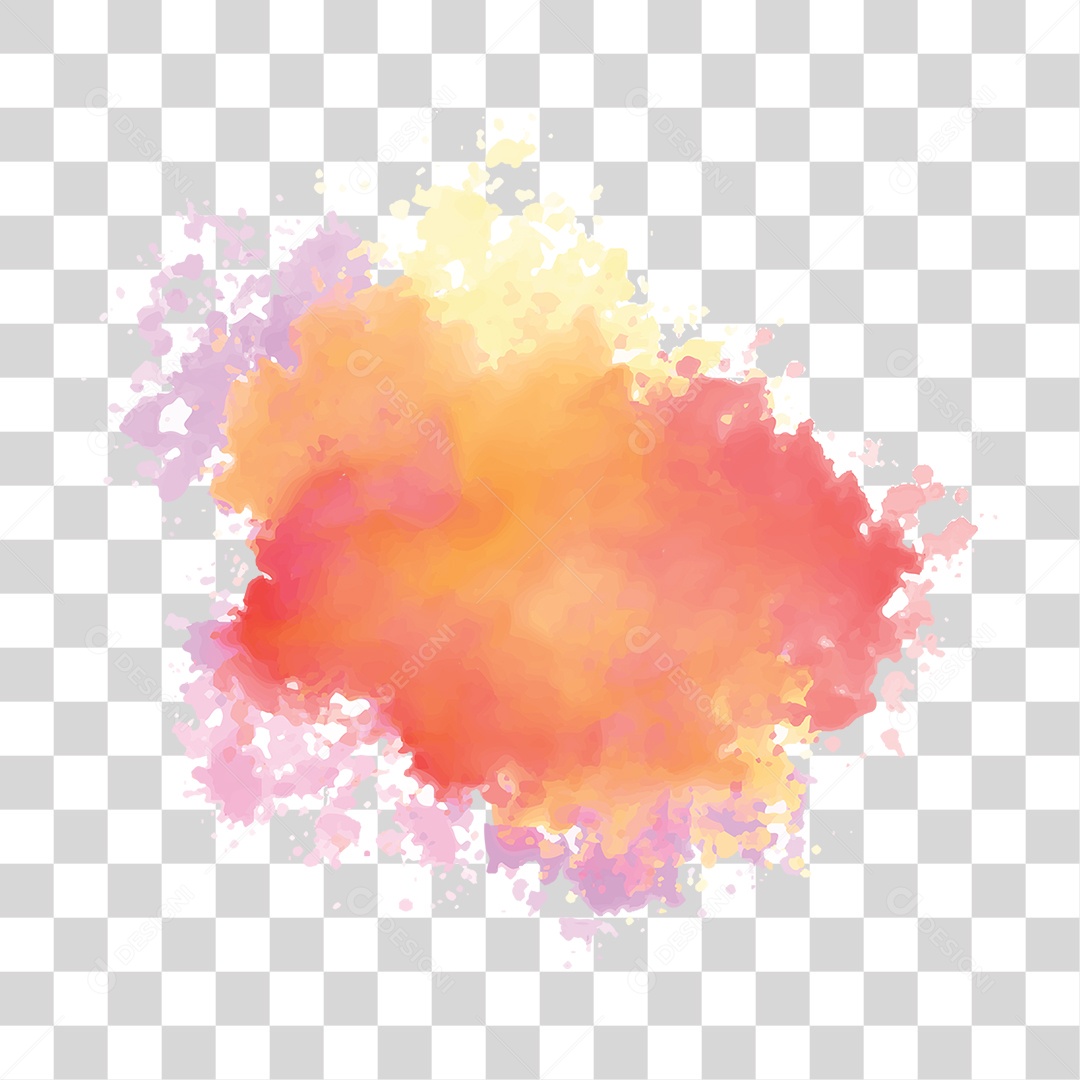 Splash de Tintas Cores Formas PNG Transparente