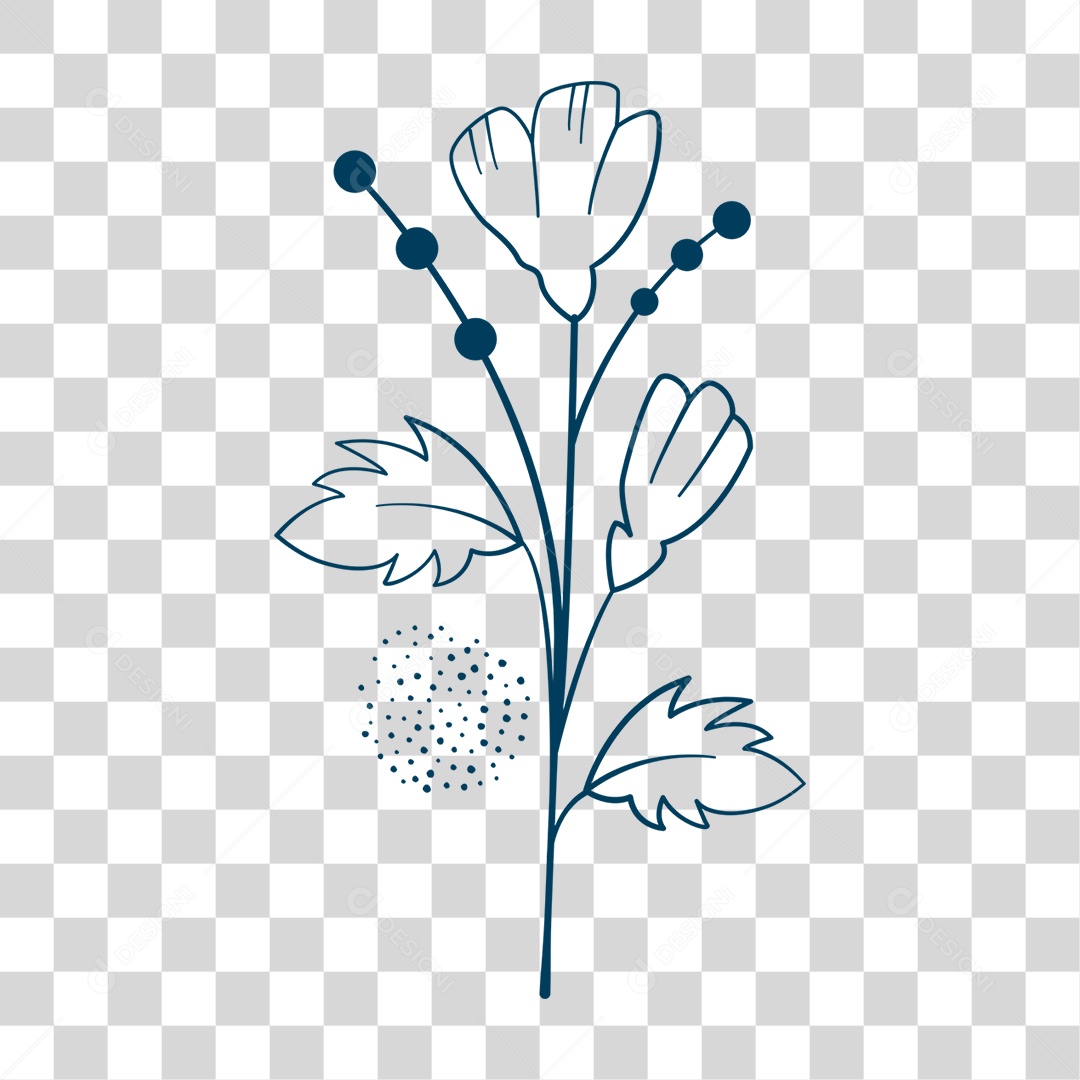 Galhos Plantas Folhas Flores PNG Transparente