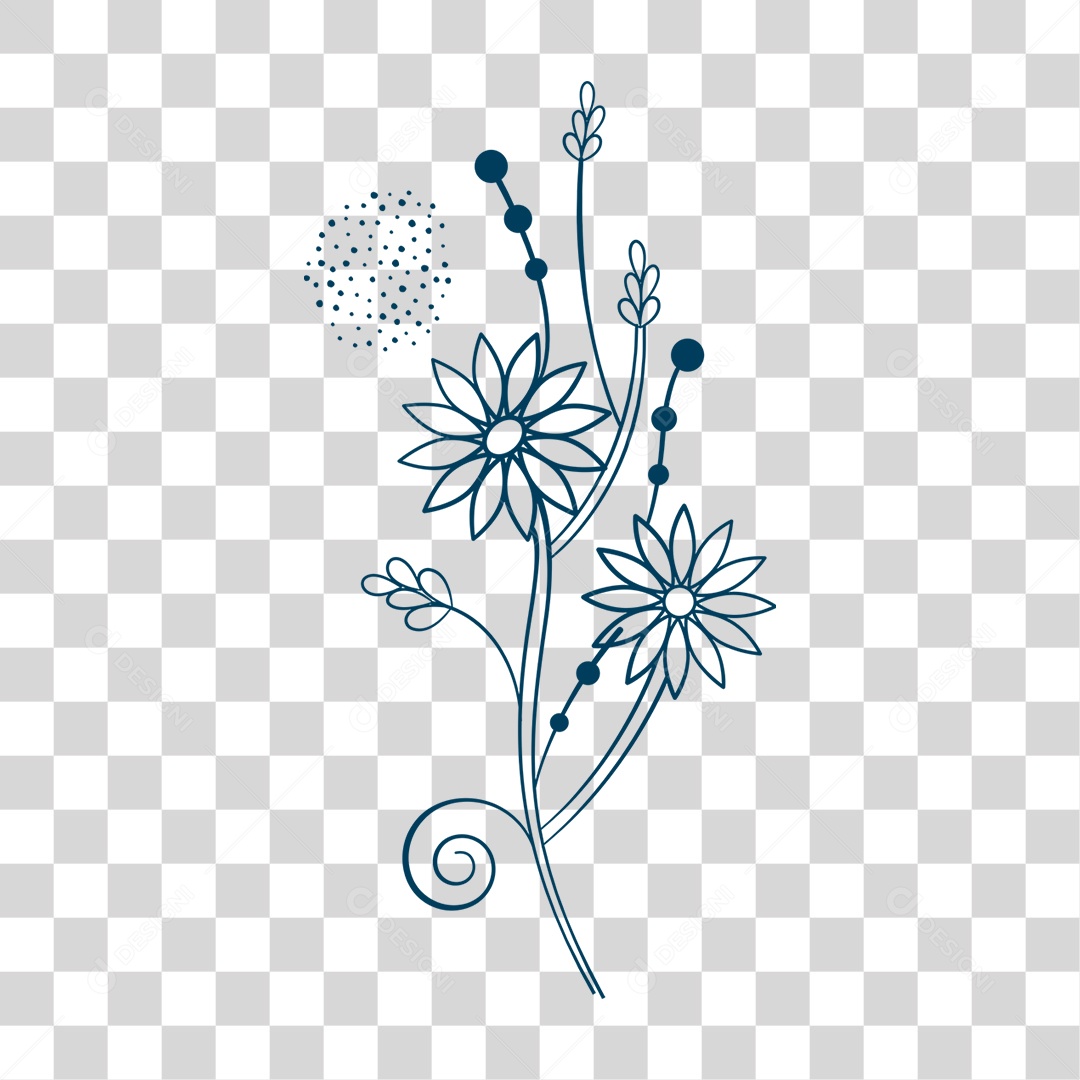 Galhos Plantas Folhas Flores PNG Transparente