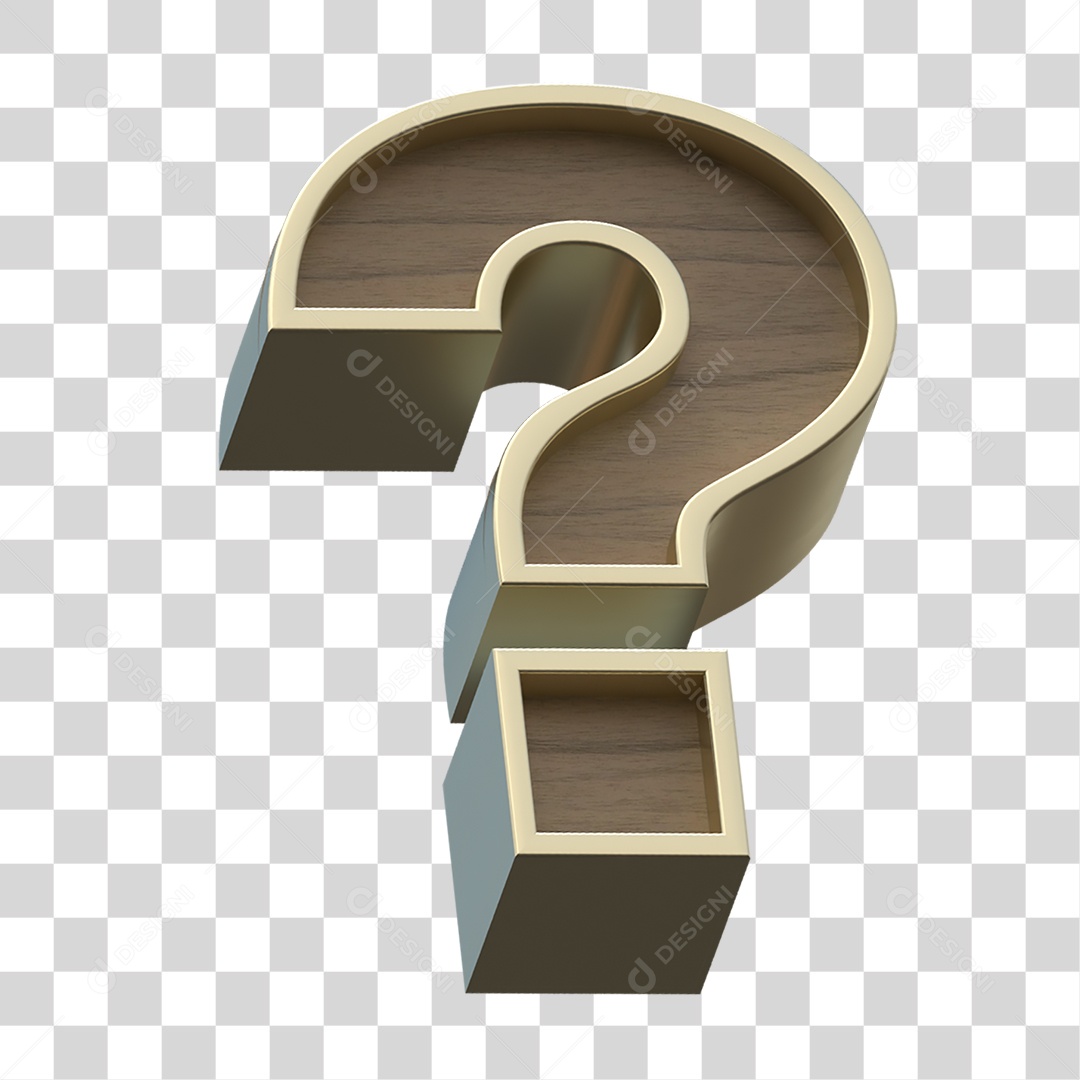 Ícone 3D Interrogação PNG Transparente