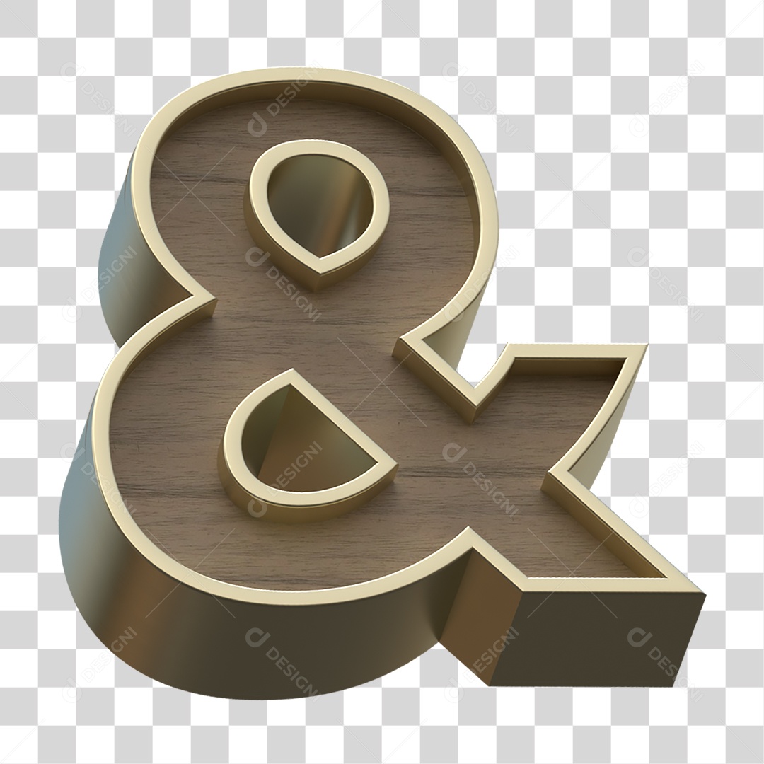 Ícone 3D Ampersand PNG Transparente