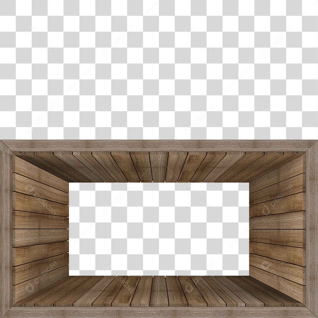 Moldura de Madeira PNG Transparente