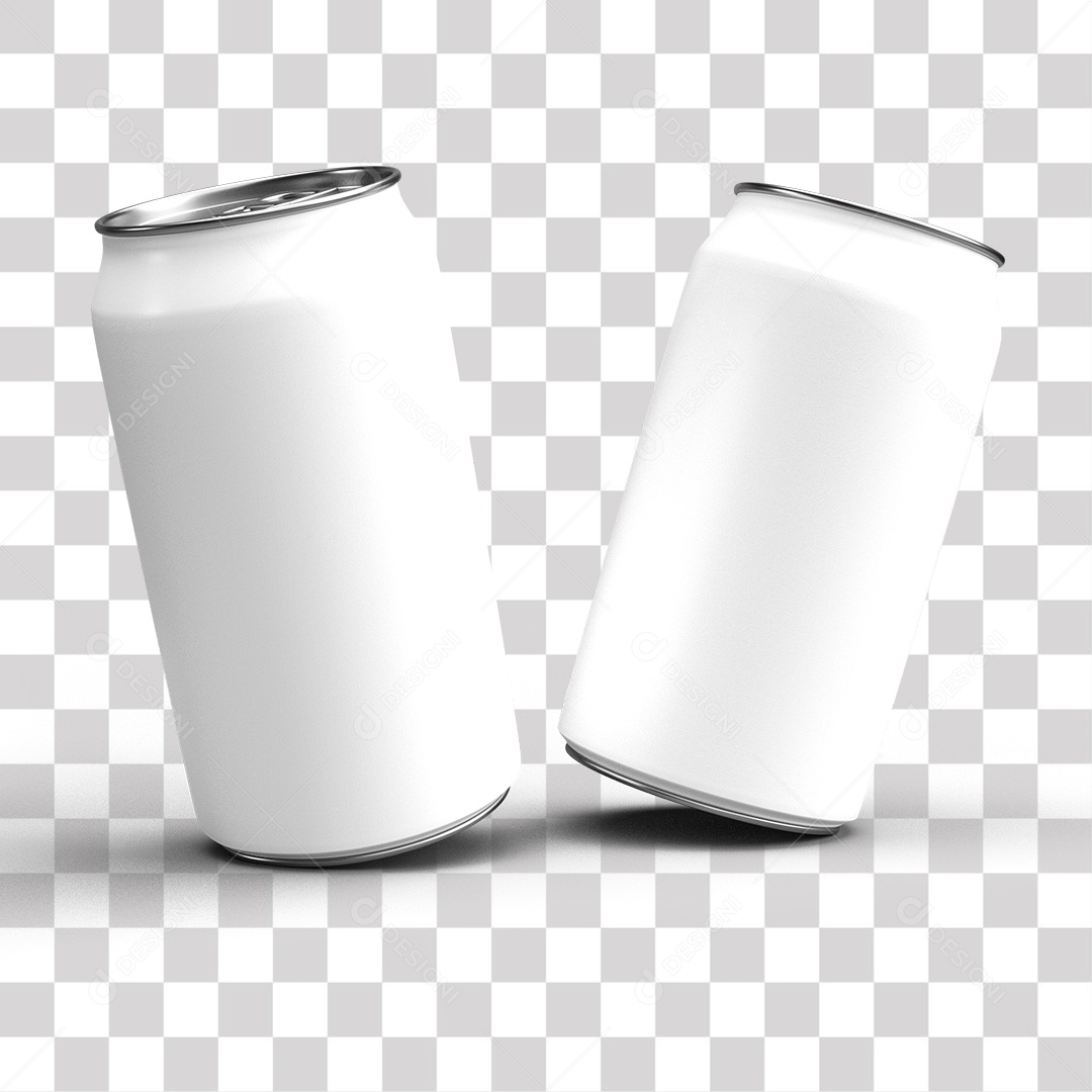Lata de alumínio Branco PNG Transparente