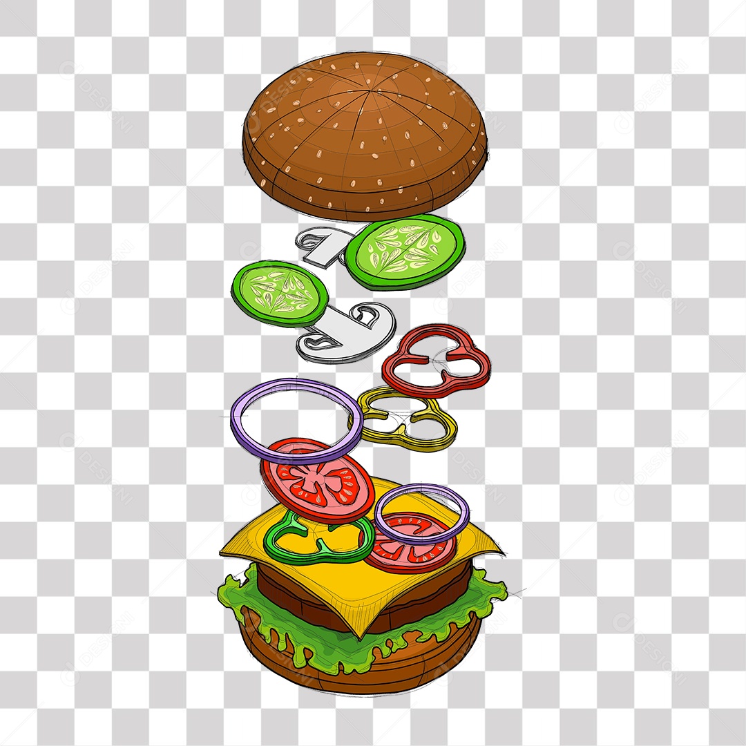 Hambúrguer Delicioso PNG Transparente