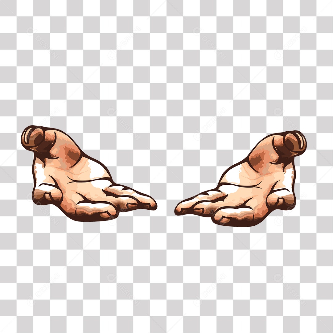 Desenho de Mão Estendida PNG Transparente