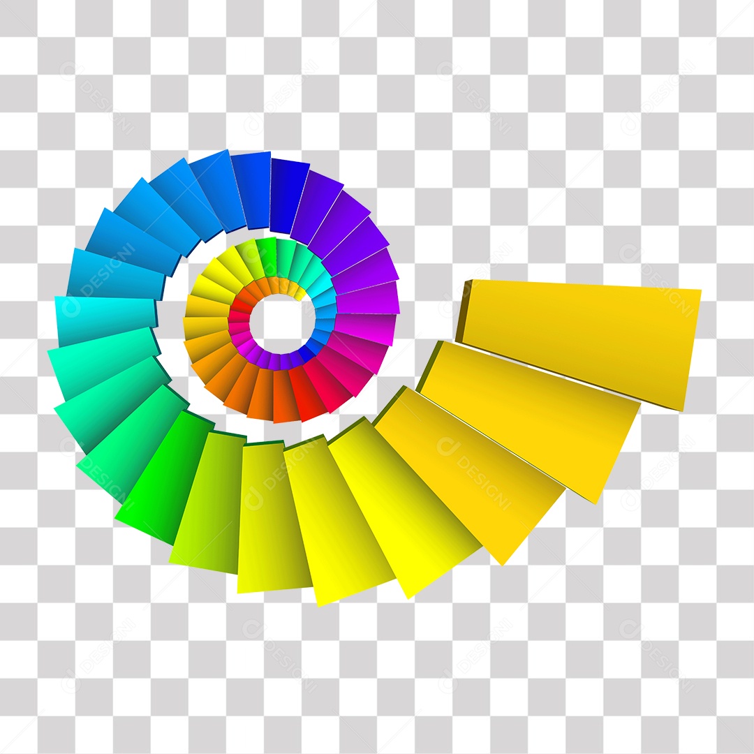 Escada Colorida Espiral PNG Transparente