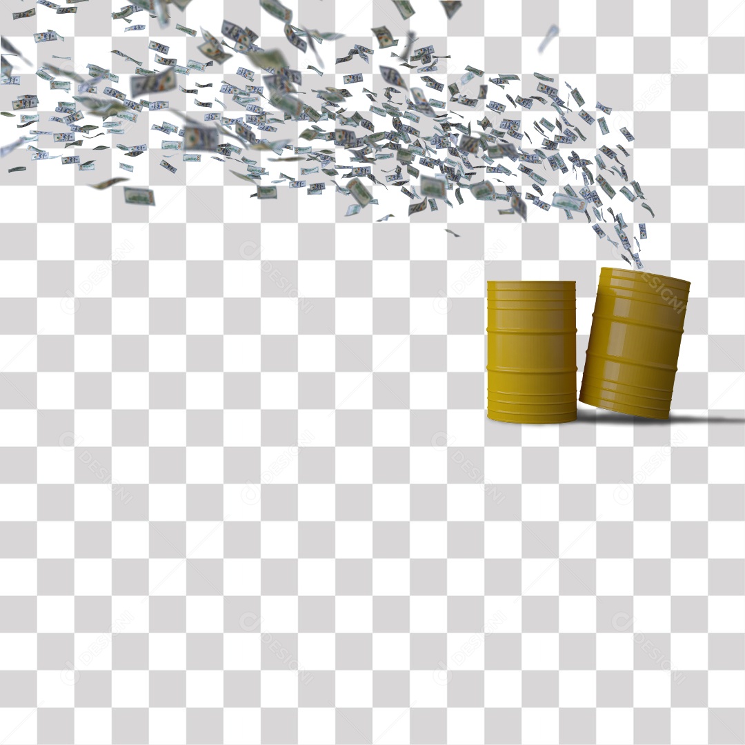 Dinheiro Voando Tambores PNG Transparente