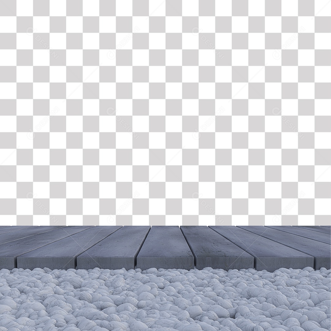 Painel de madeira em jardim de rocha branca PNG Transparente