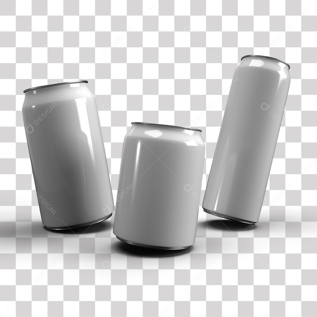 Lata de alumínio Branco PNG Transparente