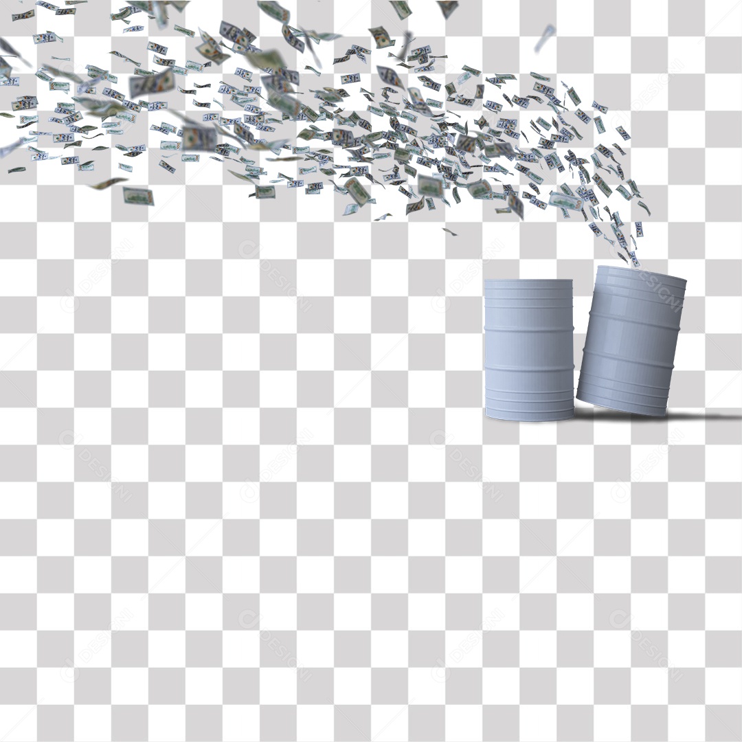 Dinheiro Voando Tambores PNG Transparente