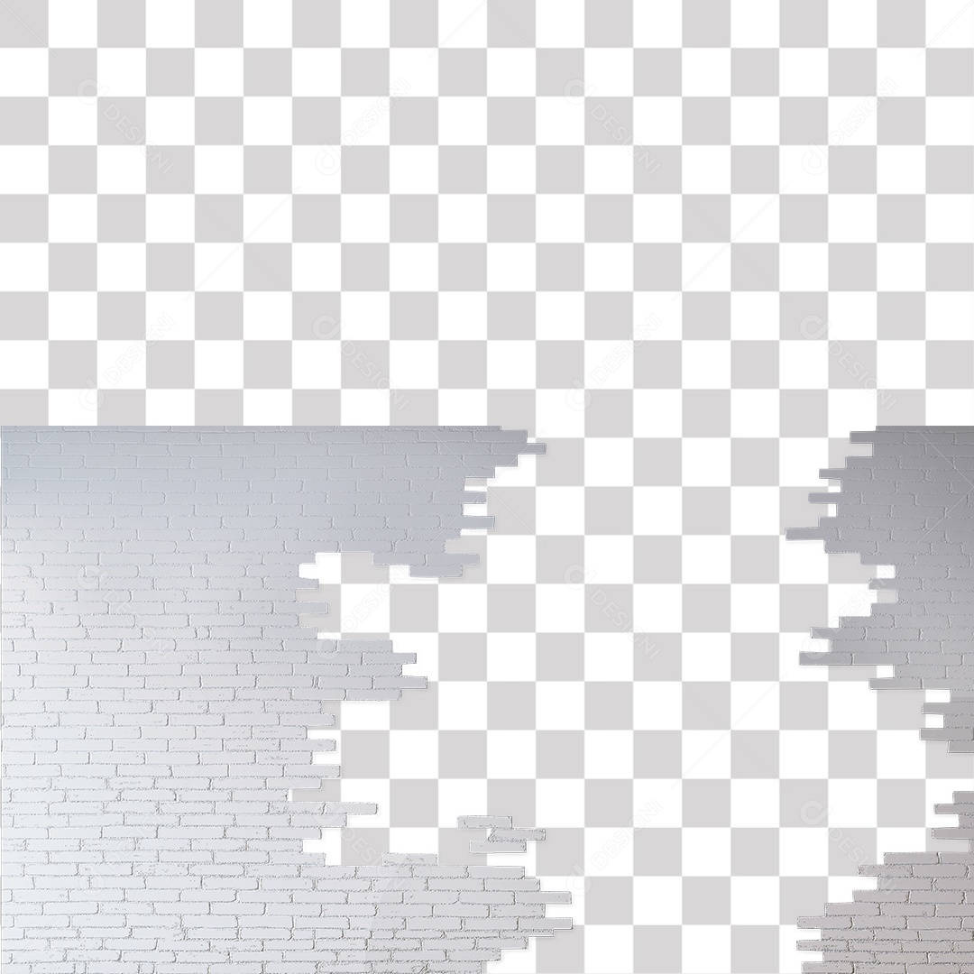 Parede de tijolos brancos PNG Transparente