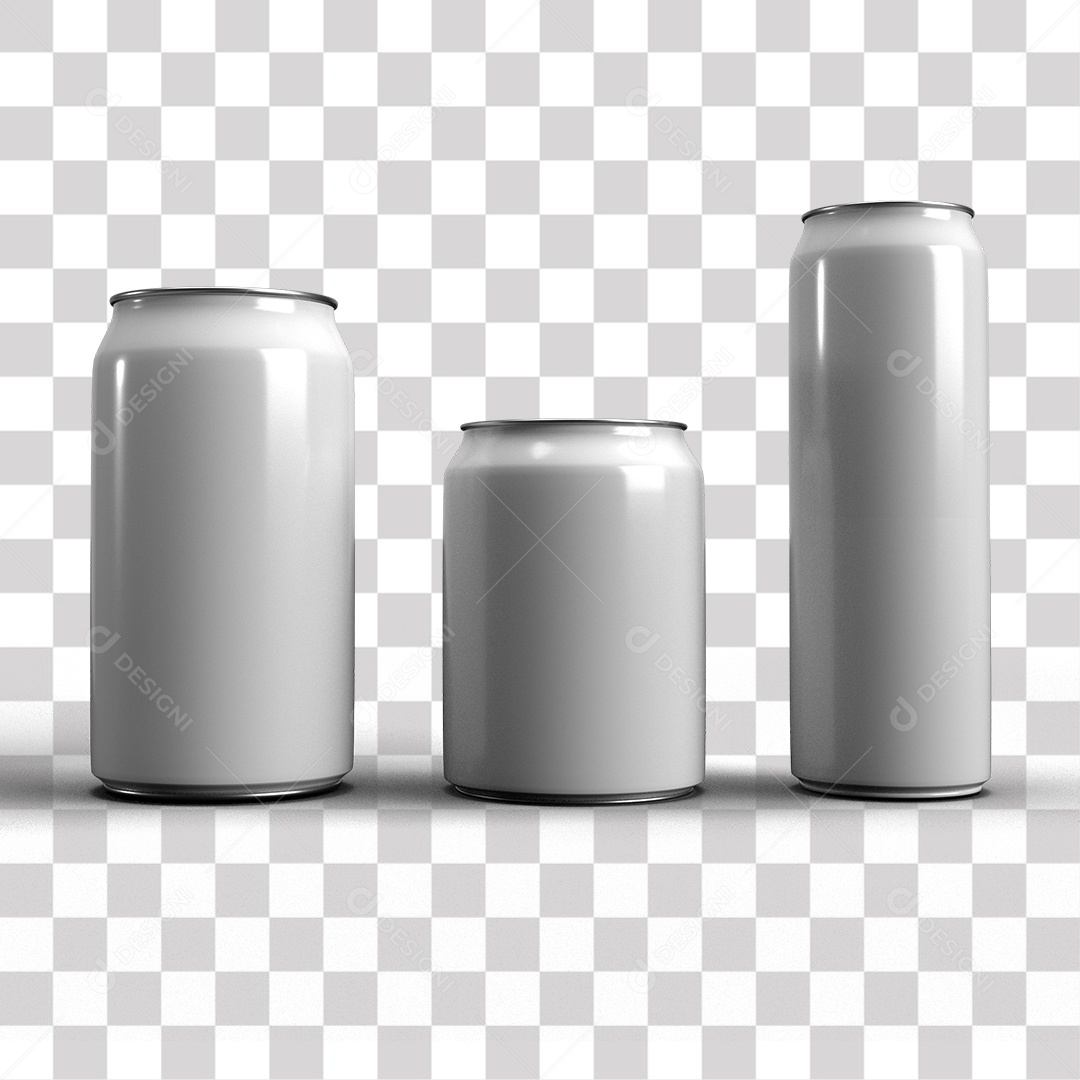 Lata de alumínio Branco PNG Transparente