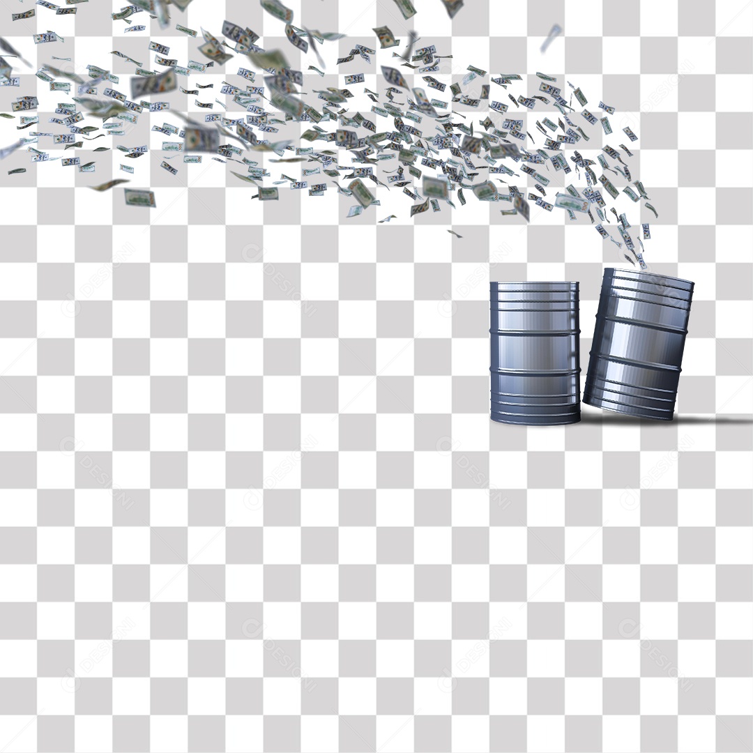 Dinheiro Voando Tambores PNG Transparente