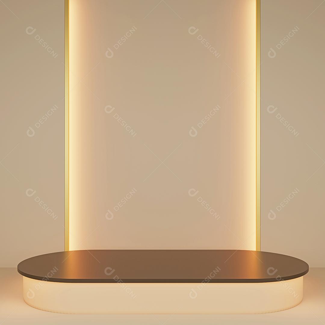 Pódio de exibição de produtos cosméticos luxuosos 3D