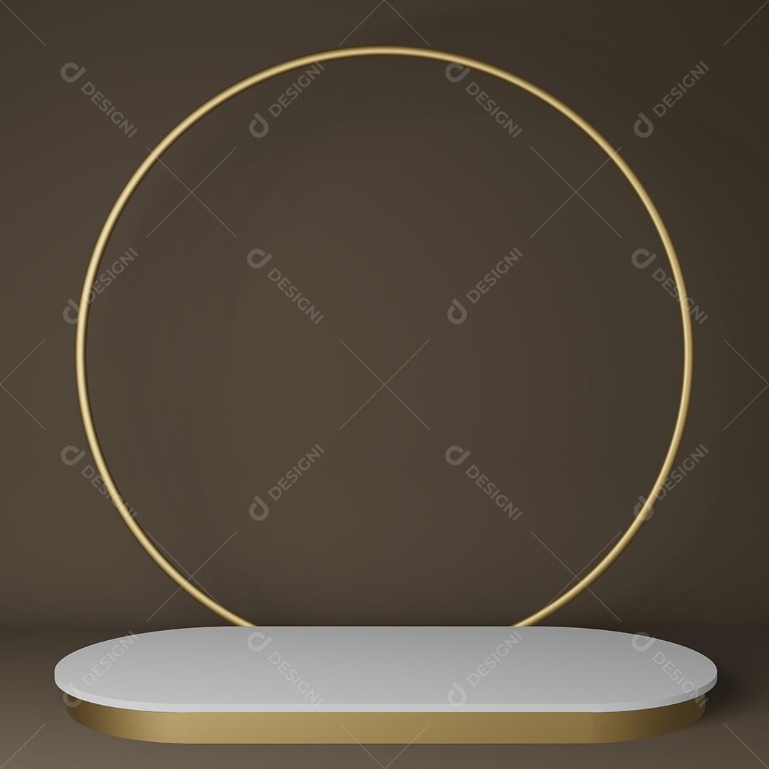 Pódio de exibição de produtos cosméticos luxuosos 3D
