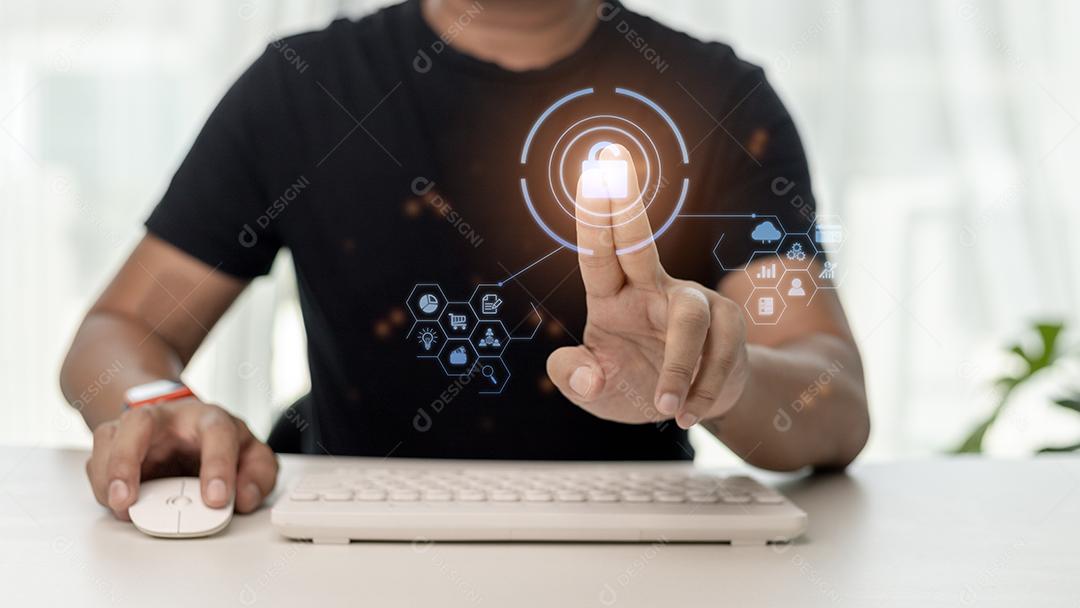 Conceitos de segurança cibernética e privacidade para proteger dados.