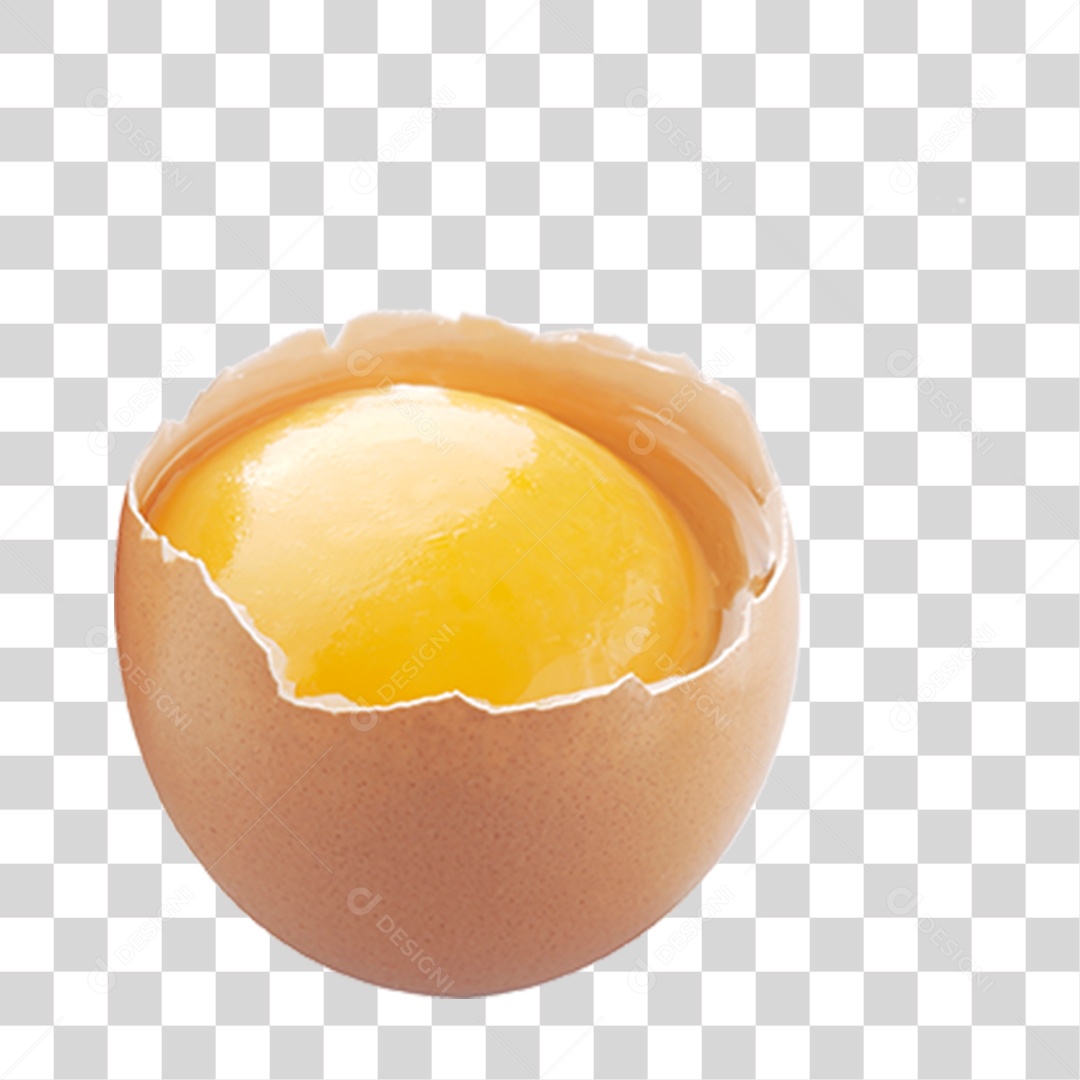 Open Egg with Yellow Gem Transparent PNG