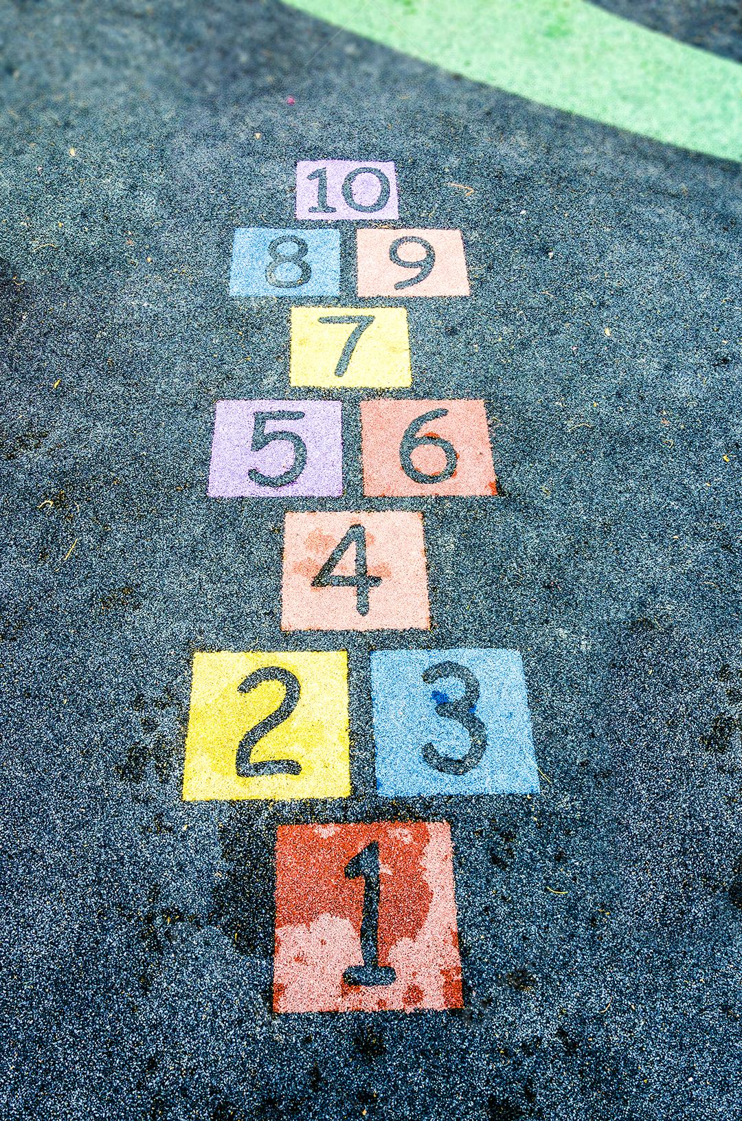 Uma imagem de número colorido no playground