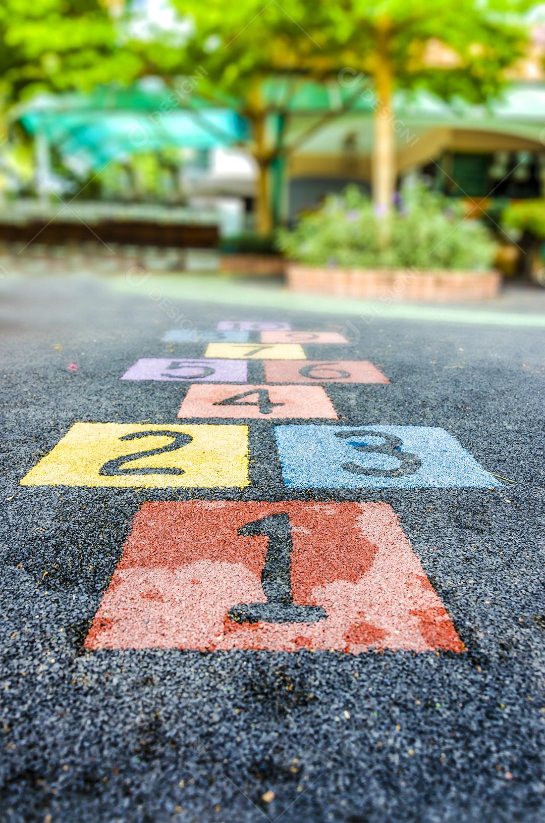 Uma imagem de número colorido no playground