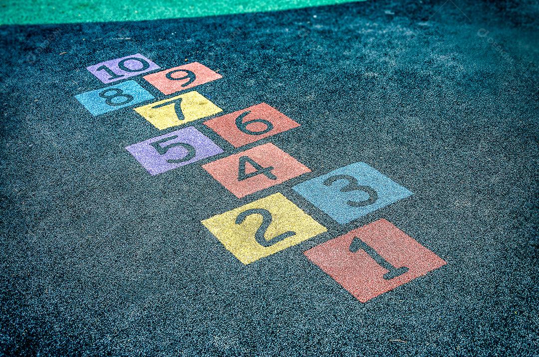 Uma imagem de número colorido no playground