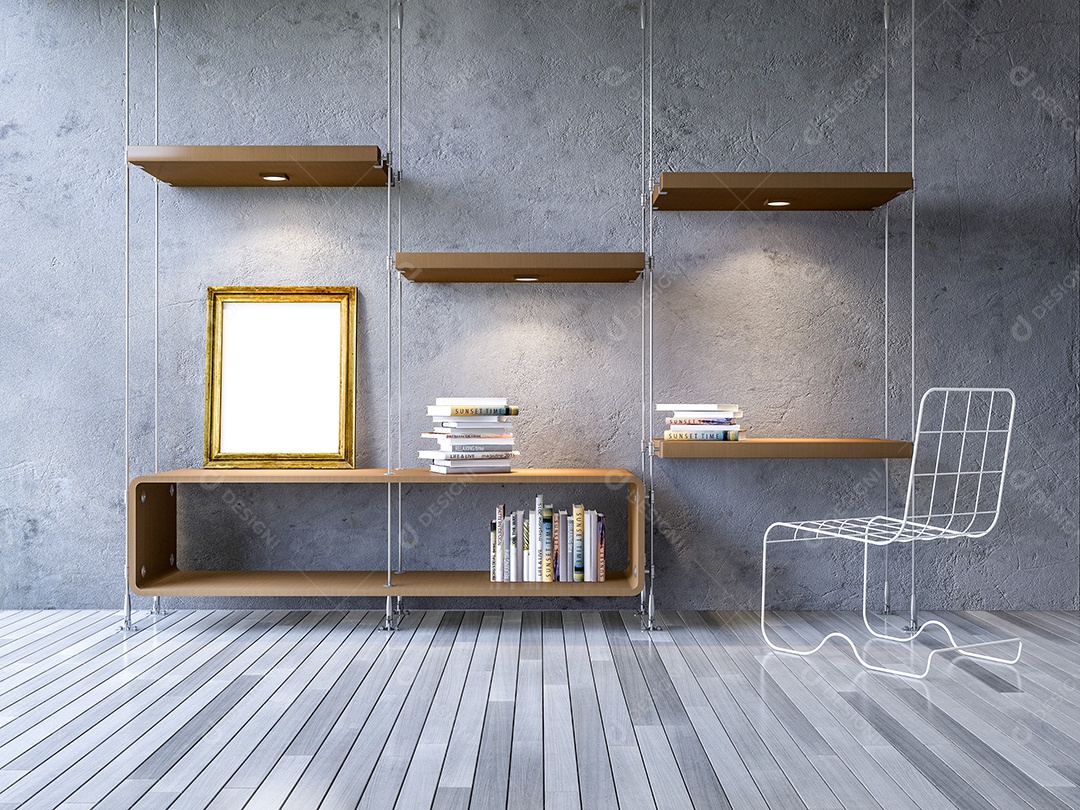 prateleira de cabos 3D