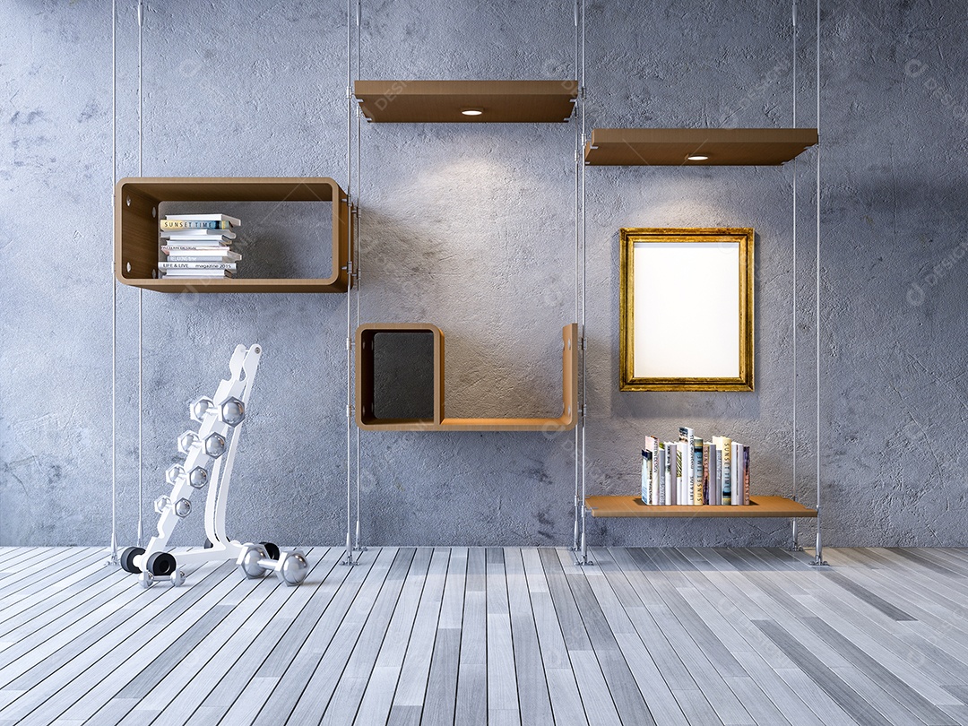 prateleira de cabos 3D