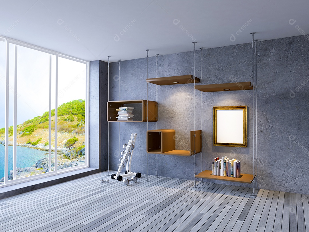 prateleira de cabos 3D