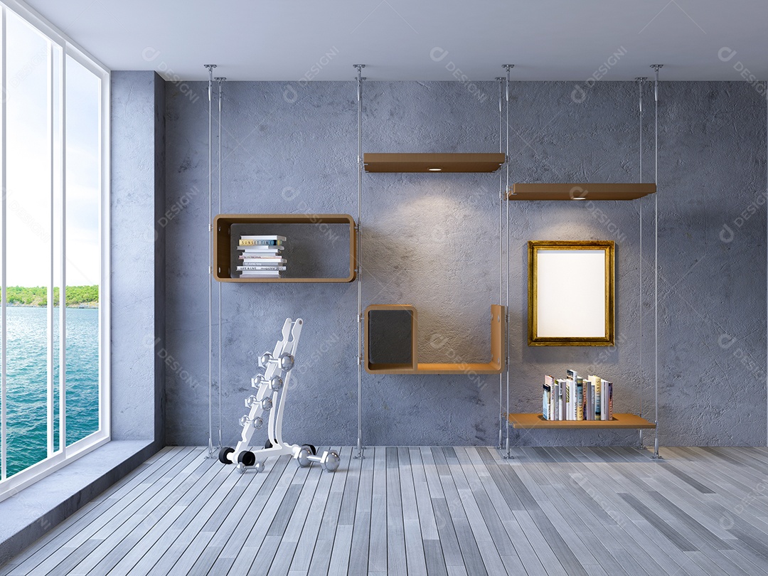 prateleira de cabos 3D