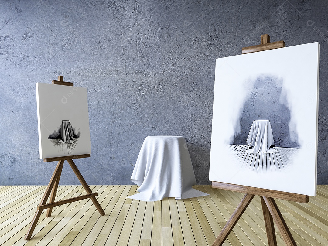 3Ds pintura de tripé para pintura