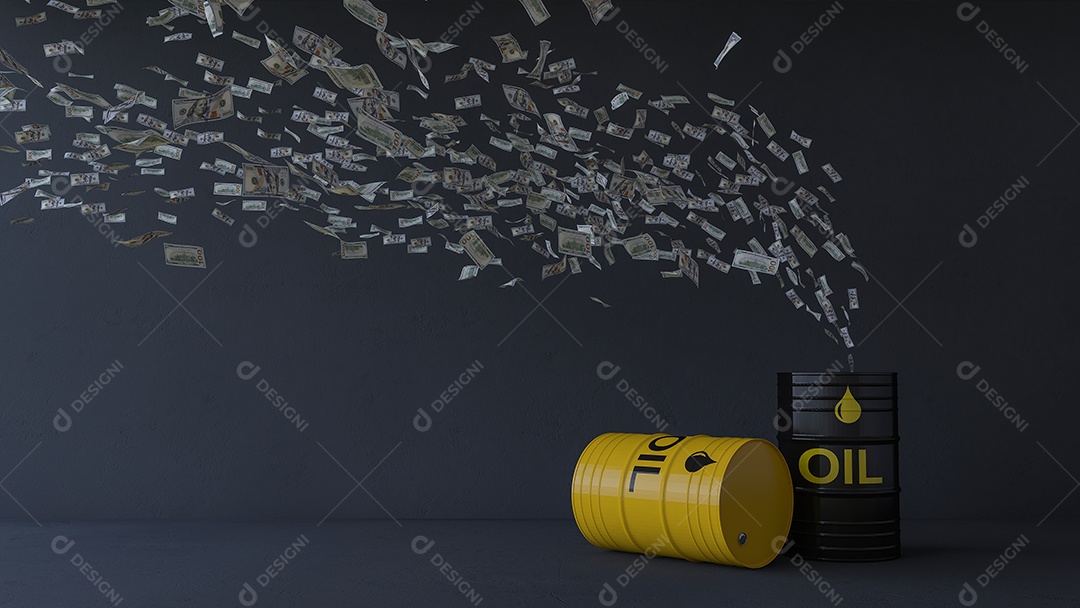 3d cédula de 100 dólares voando para o tanque de óleo.