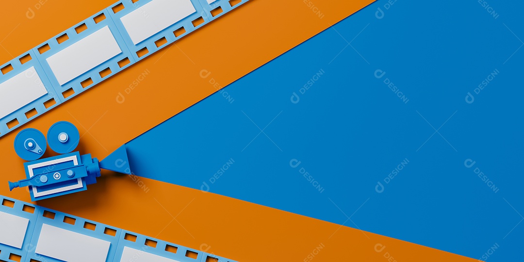 Renderização 3D com câmera de filmes