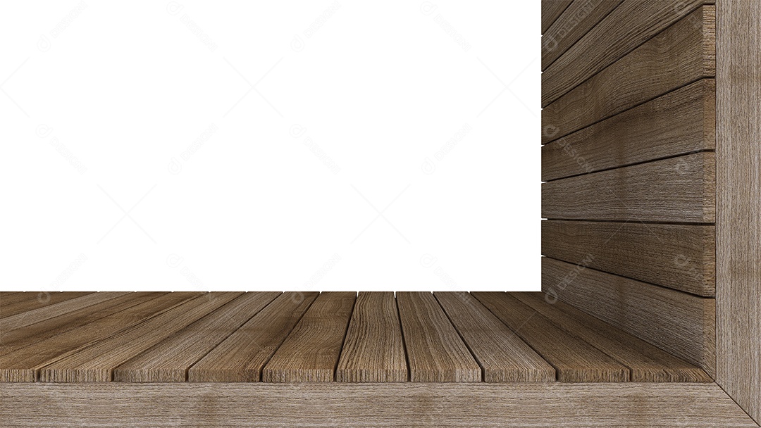 Fundo de maquete para renderização em 3d de painel de madeira.