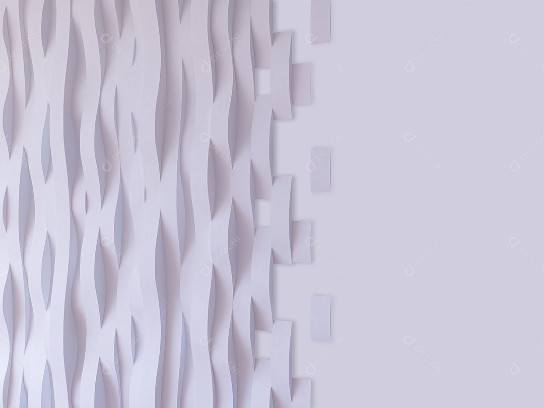 Maquete da imagem de renderização 3d da parede de concreto curvada.