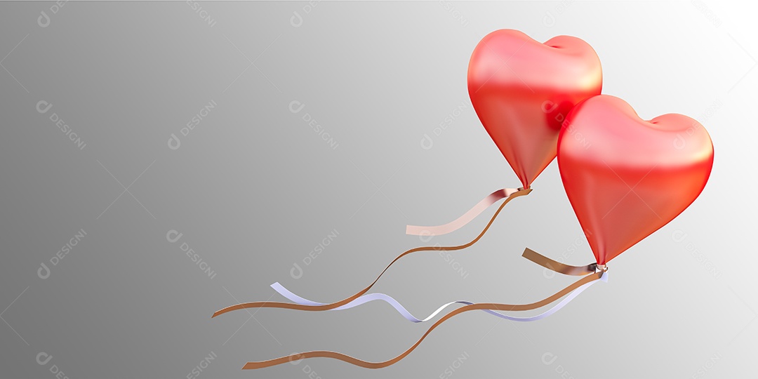 Imagem de renderização 3D do fundo do dia dos namorados.