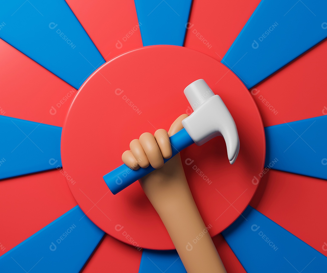 Renderização 3D comemoração dia do Trabalhador