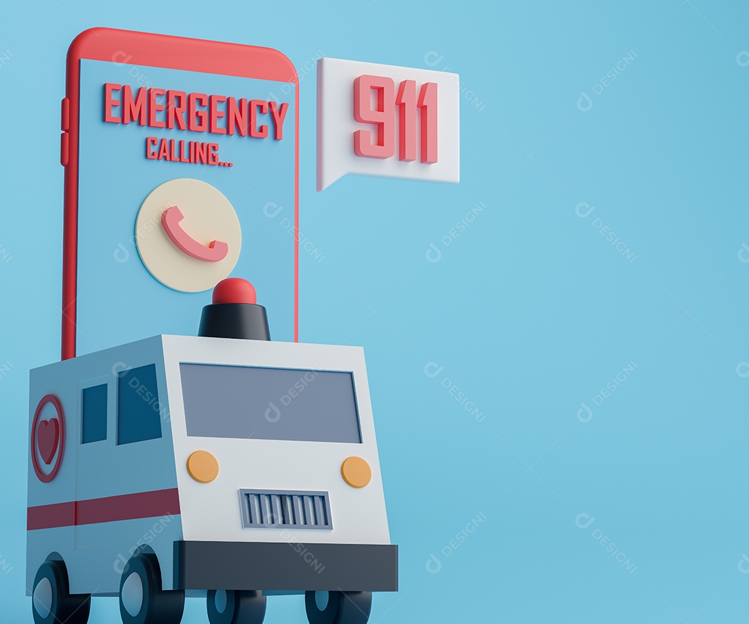 Conceito emergência carro da ambulância