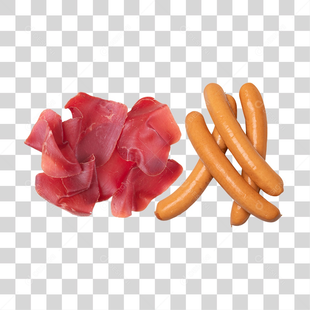 Fatias Defumada e Calabresa PNG Transparente