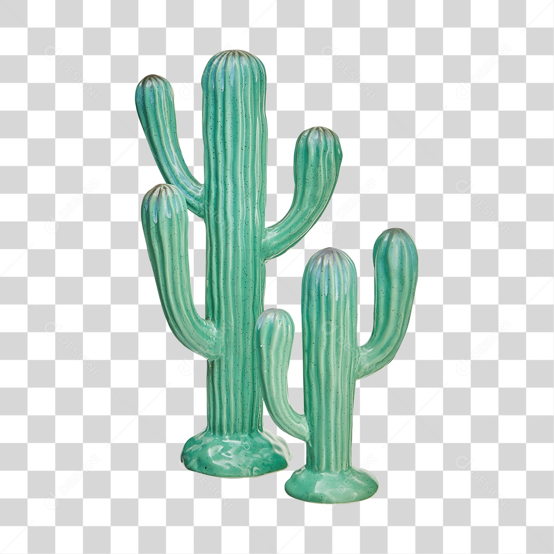 Cacto Verde Artificial PNG Transparente