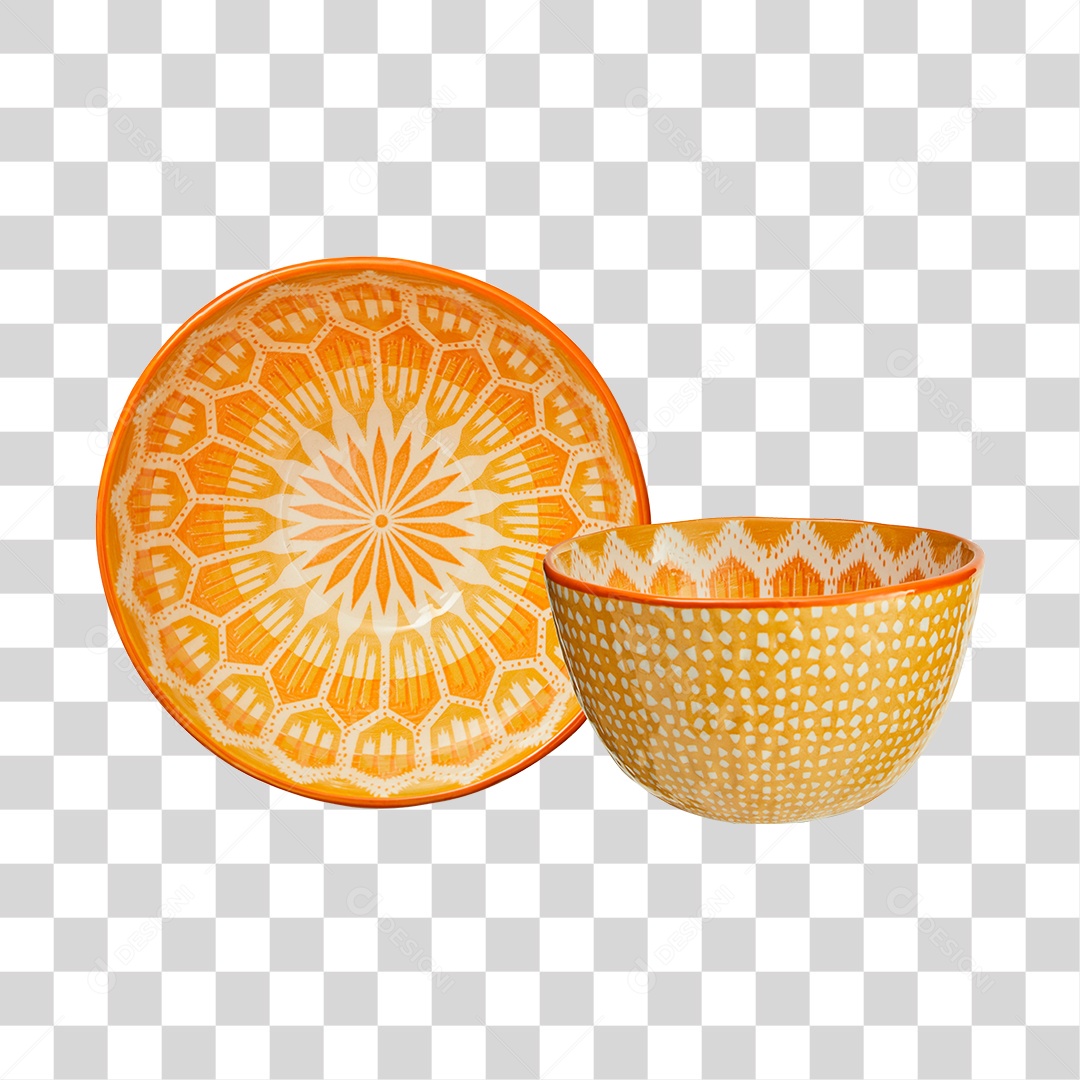 Vasilha Laranja PNG Transparente