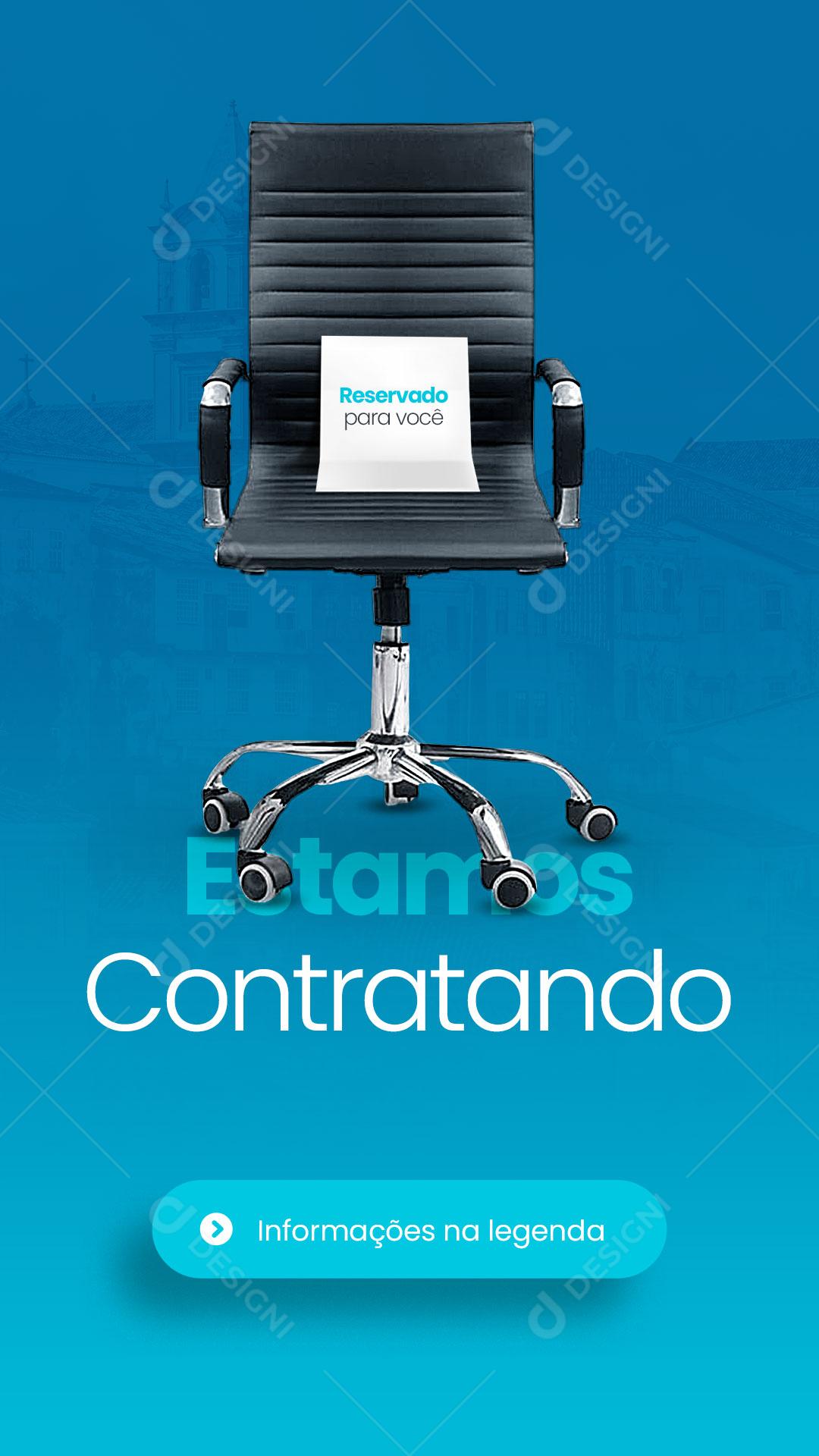 Story Social Media Estamos Contratando PSD Editável